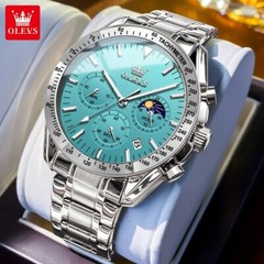Waterproof Quartz Watch Luminous OLEVS Business Luxury Date Strap Men Wristwatch
