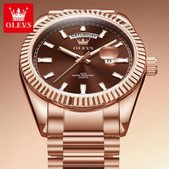 OLEVS Men’s Watch Top Brand Luxury Wrist Watch For Men Fashion Rose Gold Steel