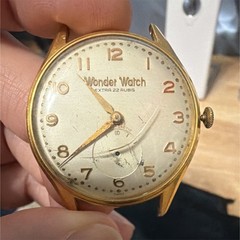 Wonder Watch Swiss Made Mechanical Manual Wind 22J White Dial Arabic 36.3mm