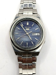 Seiko Stainless Steel Automatic Watch 7S26 0420 Navy Blue 38mm