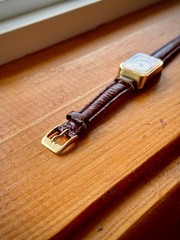 Rare Vintage Timex 1973 Women’s Dress Watch Gold Tank | Running New Band