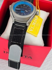 Invicta – CORDUBA – Black Nylon Strap – Brushed Gray Case / Blue mens watch