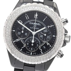 CHANEL J12 black ceramic H1009 Double Diamond Bezel Automatic Men’s Watch_948444