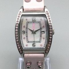 Montana Womens Watch 28mm Pink Crystals Breast Cancer Awareness New Battery