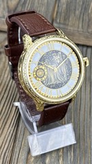 Marriage Watch – Swiss Vintage Movement 49mm, Hand Engraved Custom Gold Dial Dog