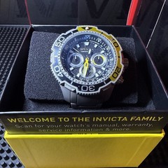 Invicta Commander TI-22 Titanium Men’s 48mm Yellow Black Chrono Watch 49492
