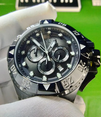 Invicta Excursion 48539 Men’s Watch 50mm Black Grey Chronograph Silicone Strap