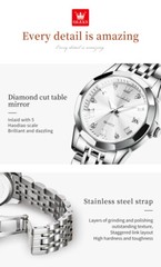 Women’s Wrist Watch Steel Band Luminous Hands Silver Gold Black Date Watch Small
