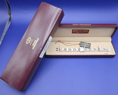 Jules Jurgensen 8 Diamond Ladies Diamond Quartz Watch Blue Dial 7766 W/Tags-Box