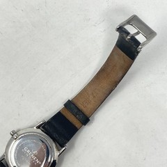 Skagen Grenen Womens Watch 27mm Silver Tone Black Slim Leather New Battery 8.75″