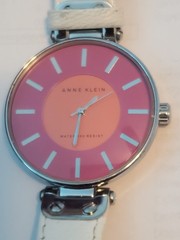 Anne Klein Sherbet Colored Women’s Watch 34mm WR 100 Feet – New Battery Leather