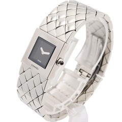 CHANEL Matelasse Wrist Watch H0009 Quartz Stainless Steel Used Women CC Coco