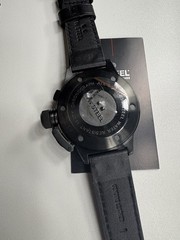 TW Steel Canteen Men’s 45mm Triple Black Leather Crystals Quartz Watch TW912