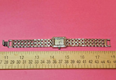 Ladies Vivani Rhinestone Dress Formal Watch – NEW Battery -Works Great MOP Dial