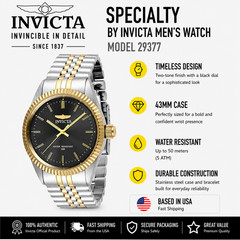 Invicta Specialty Men’s Watch – 43mm, Steel, Gold (29377)