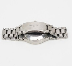 Longines Automatic Watch 35.9mm Day Date Stainless Steel Vintage Working Rare