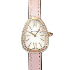 Bvlgari Serpenti SP27WSPGDLJP-M Pink Gold Stainless Steel Diamond 20.5mm #YKW758