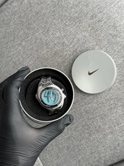 Vintage Nike Triax Metal Steel Watch Hype Y2K Avantgarde Retro Silver Chrome
