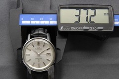 Vtg Overhaulde 1960 EXC+5 SEIKO Matic Self Dater J13060 37mm Silver AT Men Watch