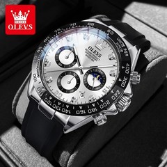 Waterproof Watch Men’s OLEVS Quartz Luxury Luminous Business Date Men Strap