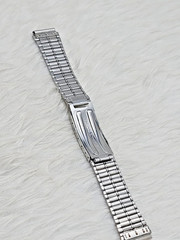 Premium Stainless Steel Jubilee Watch Bracelet Silver Fold Over Clasp Adjustable