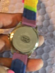 Justin Bieber Quartz Analog Wristwatch 30mm Multicolor Silicone Strap
