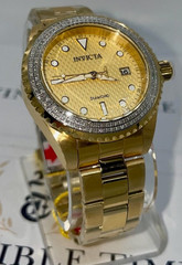 Invicta Elite Diamond 0.76 Carat Diamond Unisex Watch – 38mm, Gold (48777)