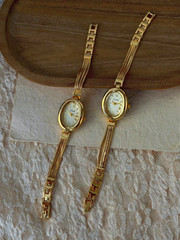 Gold French Vintage Style Unique Dainty Women’s Wrist Watch Trendy Cute Gift