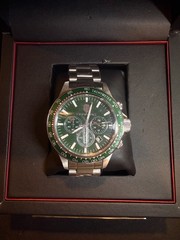 NEW IN BOX Torino Carrero AVATAR CS866GNRD Men’s Chronograph Watch Green Dial