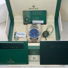 Rolex Oyster Perpetual 41 Blue 2023 FULL SET with Tags 124300-0003