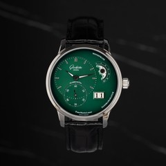 Glashutte Original PanoMaticLunar Green Dial 1-90-02-13-32-62 Full Set