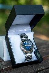 Orient Kamasu Limited edition Blue face watch gold bezel USA Fast SH AA0815L19B