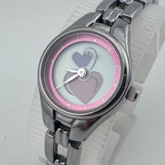 Relic Quartz Watch Women 30m Silver Steel Animated Heart Analog New Battery 6.5″
