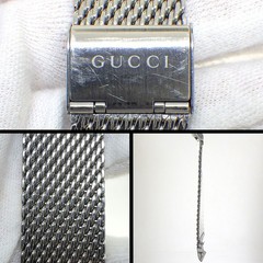 GUCCI Watch G-Timeless 126.3/YA126315 Diamante Gray Dial Calendar SS Quartz