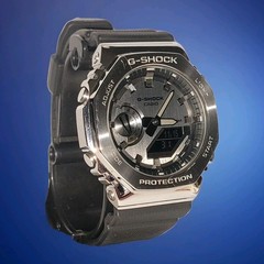Casio G-Shock Watch Men 5611 GM-2100 45mm Silver Tone AnaDigi.