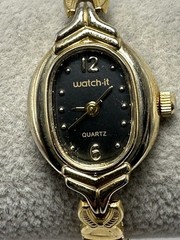Watch-it MLN3012 New Battery Ladies Watch 18MM 5.75″ Stretch Band L35