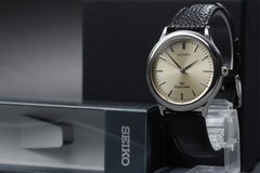 New Belt N MINT Grand Seiko 9581-7000 GS Silver Quartz Men’s Vintage Watch JAPAN