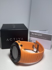 Activa ACW1237 Digital Sport Watch 53mm Orange Silicone Band 30M WR New w/Box