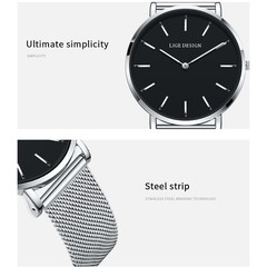 Men Women Business Watch Quartz Analog Ultra-thin Waterproof Daily Wristwatch