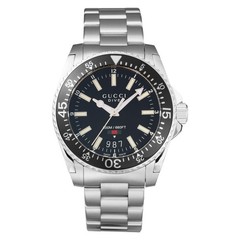 Unused GUCCI DIVE YA136301A Black Quartz Stainless Men’s Watch in Box