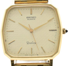 Vintage Seiko Dolce 7731-5120 Gold Dial Quartz Men’s Dress Watch Japan