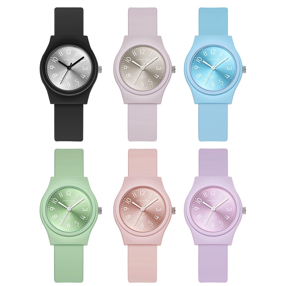 Women Girls Casual Jelly Silicone Band Students Sport Analog Quartz Wrist Watch
