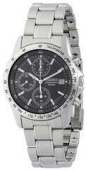 Men’s Watch SEIKO Chronograph SND367PC Black Silver New in Box