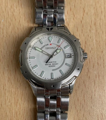 1990s Rare Men’s Seiko Kinetic 5M42-OH19 100M Japan Date 36mm Watch
