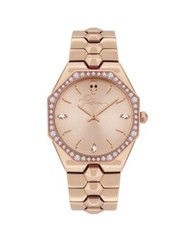 POLICE Women Analog Quartz Casual Watch Classic Dress Golden Dial Waterproof Rou