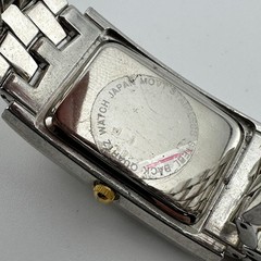 Celebrity Quartz Watch Rectangular Tank Two-Tone Roman Numeral Date Japan Movt