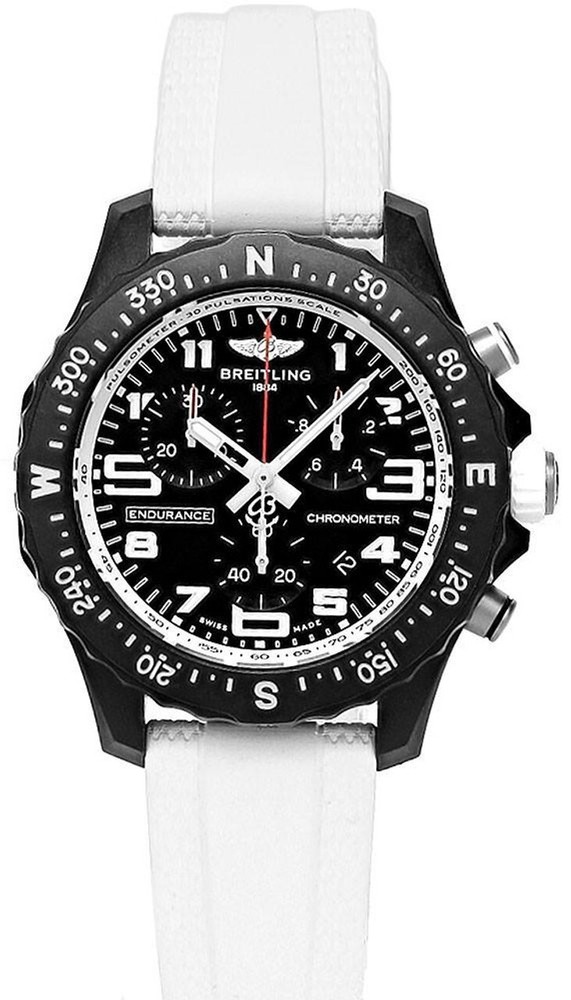 BREITLING Endurance Pro Chronograph Quartz 38MM White Rubber Watch X83310A71B1S1