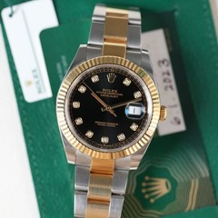 Rolex Datejust 126333 Gold and Silver Oyster Bracelet with Gold Bezel