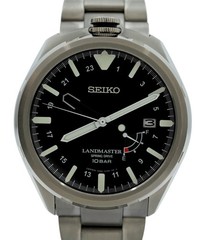 Seiko 46.5mm Landmaster Spring Drive Automatic Titanium 5R66-0AY0 Watch SBDB005!