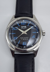 HMT Pilot Black Dial Para Shock 17 Jewels Hand winding For Men’s Wrist Watch